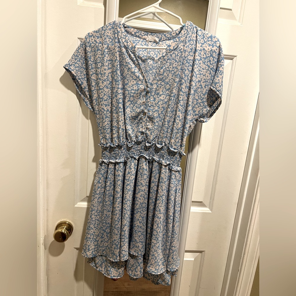 Baby Pink and Light Blue Layered Dress